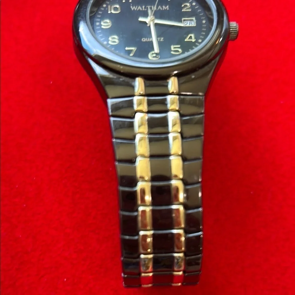 Waltham Black and Gold Men's Watch
